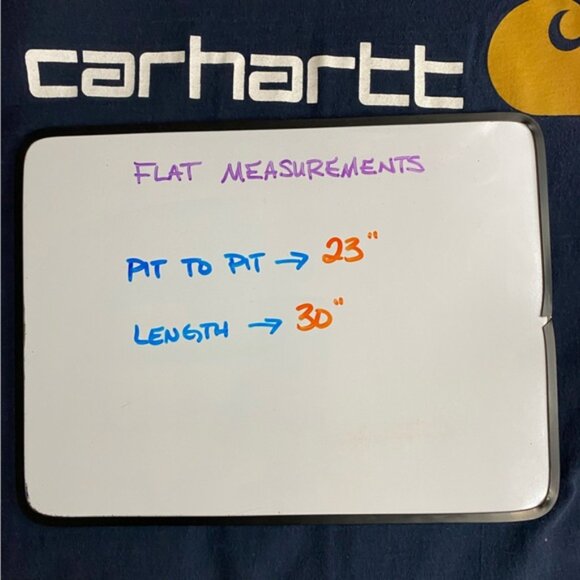 SOLD-Carhartt Navy Blue Cotton Crew Neck Long Sleeve T Shirt L - Picture 4 of 14